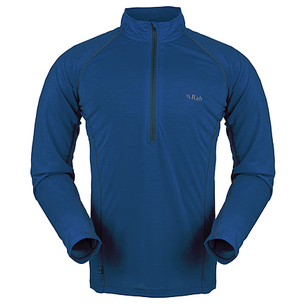 Rab MeCo 165 Long Sleeve Zip Tee - Mens-Ink-Small