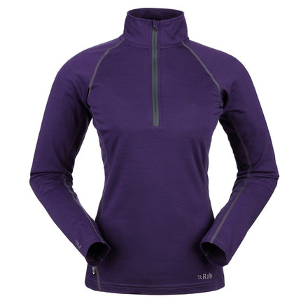 Rab Meco 165 Long Sleeve Zip Tee - Women's-Amethyst-Medium