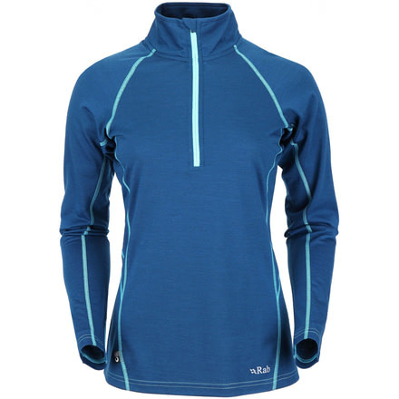 Rab Meco 165 Long Sleeve Zip Tee - Women's-Ink-Large