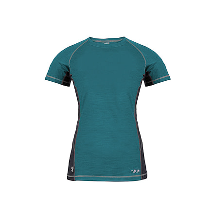 Rab MeCo Base Layer Tee Shirt-Women's-Tee Aqua-Small