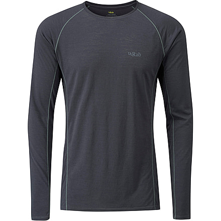 Rab Merino+ 120 Long Sleeve Crew - Men's -Ebony-X-Large
