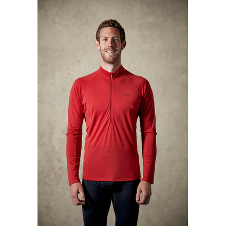 Rab Merino+ 160 LS Zip, Cayenne, Large QBU-30-CY-L-DEMO