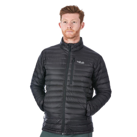 Rab Microlight Jacket - Mens, Black/Shark, Large, QDA-94-BL-L