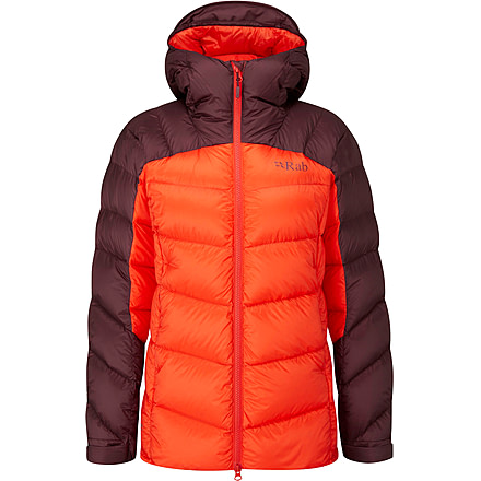Rab Neutrino Pro Jacket - Womens, Deep Heather/Red Grapefruit, Extra Large, QDN-96-DER-16