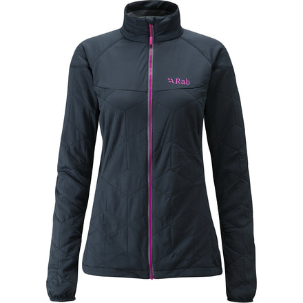 Rab Paradox Jacket - Women's, Ebony/ Tayberry, Extra Small, QIO-19-EB-08