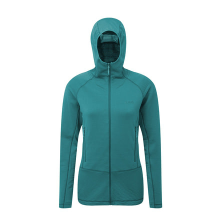 Rab Power Grid Hoody, Serenity, Medium UK 12, QFE-81-SE-12