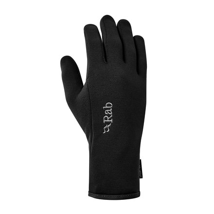 Rab Power Stretch Contact Glove, Black, Large, QAH-55-BL-L