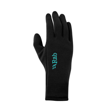 Rab Power Stretch contact Grip Glove, Black, Large, QAH-54-BL-L