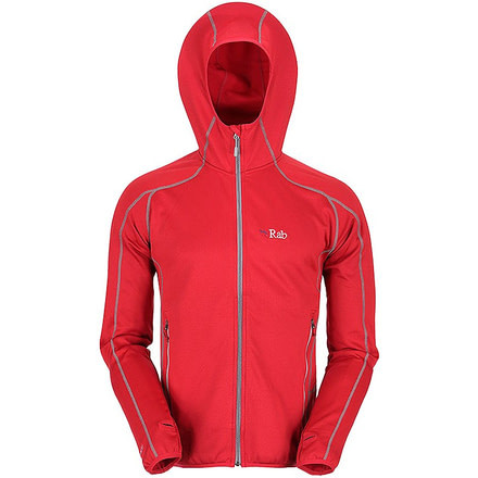 Rab Power Stretch Hoodie - Men's-Cayenne-Large