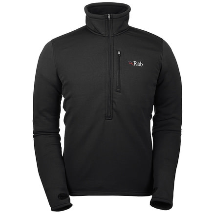 Rab PowerStretch Zip Top - Men's-Black-Large