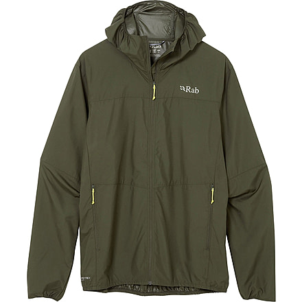 Rab Windgather Hooded Jacket - Mens, Army, Extra Large, QWS-84-ARM-XLG
