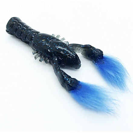 Rabid Baits Rabid Craw Crayfish, 3in, Black and Blue, RC3-018