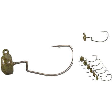 Rabid Baits Weedless Neds Victory N1 Hooks, 5/32oz, Green, WNG-532