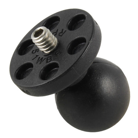 Ram Mounts RAM 1in Diameter Ball with 1/4in-20 Stud for Mounting Cameras, Black 84123.01.100