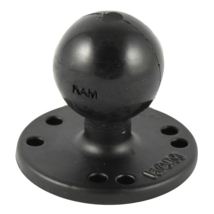 Ram Mounts RAM 2.5in Diameter Base with 1.5in Ball, Black 84128.01.100