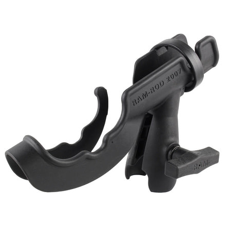 Ram Mounts RAM-ROD 2007 Fishing Rod Holder with Single Socket for 1.5in Diameter Ball Bases, Black 84120.01.100