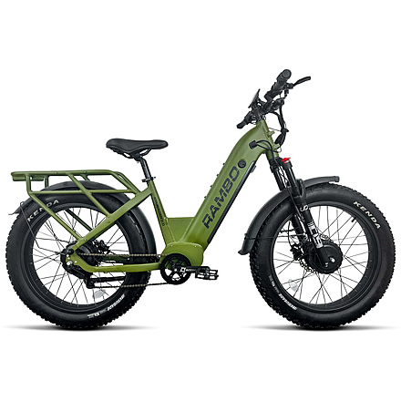 Rambo Bikes Krusader 3.0 All-Wheel Drive Bicycle, OD Green, Medium, KRU3.0-ODG