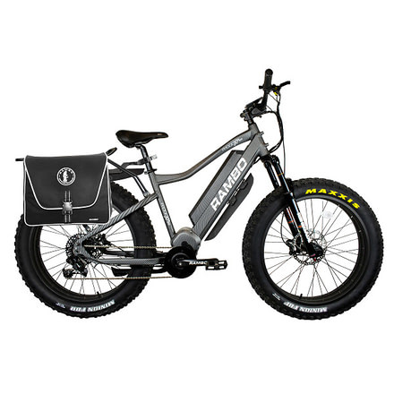 Rambo Bikes R1000XPS Electric Hunting Bike, Carbon, Stand over height 28in, 1000 XPSP 00816153014180