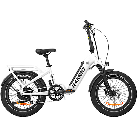 Rambo Bikes Ranger Folding E-Bike, Shiny White, Small, RAN-WH