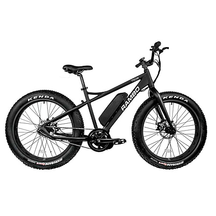 Rambo Bikes Savage Electric Bicycle, Bafang BBS02 750W High Torque Motor, 19 mph Speed w/o Pedaling, Black, 750W