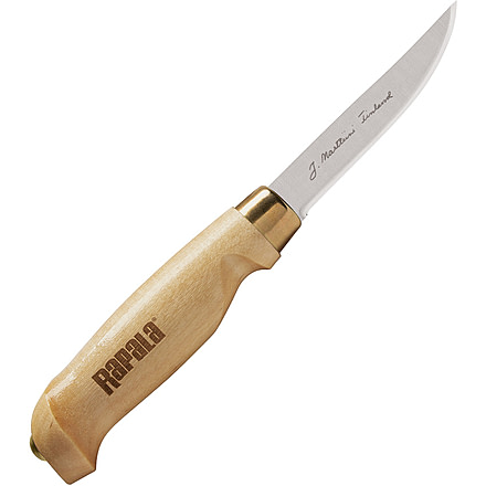 Rapala Birch Collection Bird Knife Fixed Blade Knife, 3.75in, German Steel, Birch Wood Handle NK26297