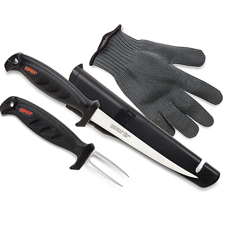 Rapala Fishermans Fillet Combo w/6in Fillet Glove, Fillet Fork 4013918