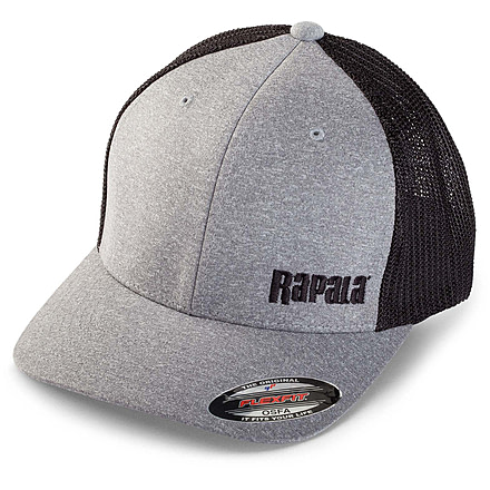 Rapala Flex Fit Cap, Heathered Grey/Black Mesh Left Logo, RFFC200