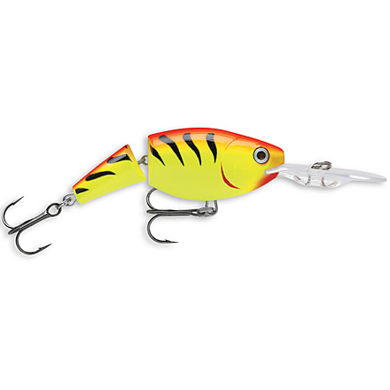 Rapala Jointed Shad Rap Crankbait, Floating, Hot Tiger, 2in, 1/4oz, JSR05HT