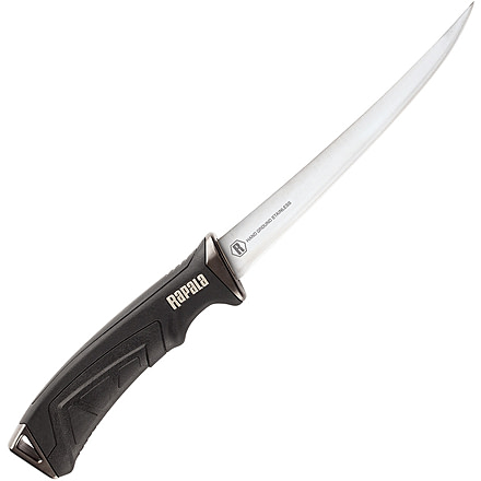 Rapala Pro Fillet 6 Fixed Blade Knife, 6in, Standard Edge, Mirror Polish, Black, Synthetic Handle NK27733