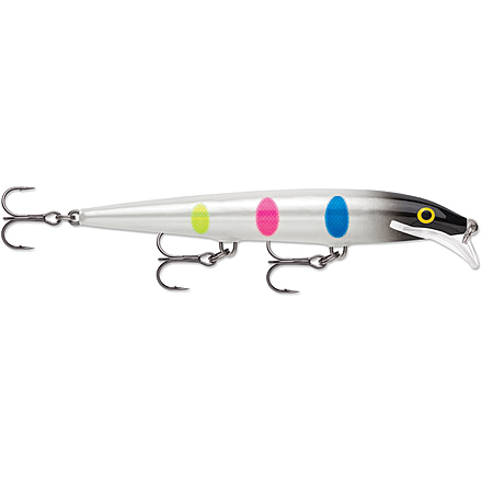 Rapala Scatter Rap Minnow 11, 3/16 oz, 6'-9' Depth, Three #6 Treble Hooks, Black Wonderbread, SCRM11BWB