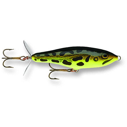Rapala Skitter Prop Topwater Lure, 2 3/4", 1/4 oz, Lime Frog, Floating, SPR07LF