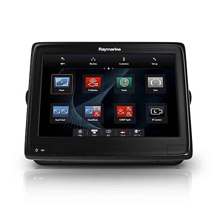 Raymarine A127 Multi-Function Display, Chirp Sonar, GPS, Wifi and Navionics, Charts, Black, 12in E70236-NAG