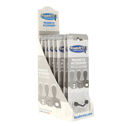 ReadeREST Magnetic Glasses Holder, 8 Pack, Classic Black, RRE-11374