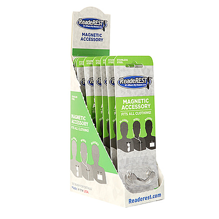 ReadeREST Magnetic Glasses Holder, 8 Pack, Stainless Steel, RRE-11354