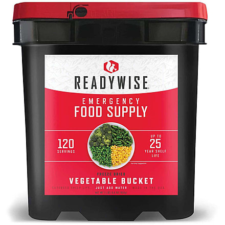 ReadyWise Freeze Dried Vegetable Bucket, 120 Servings, RW40-62120