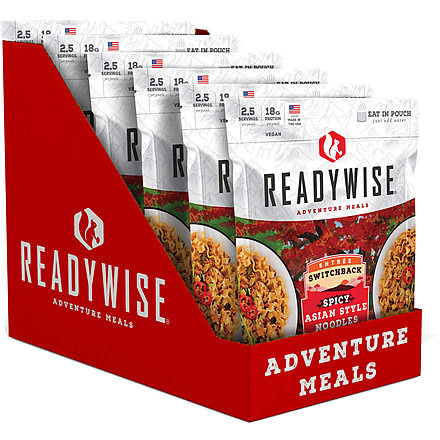 ReadyWise 6 CT Case Switchback Spicy Asian Style Noodles, White, 8 x 11.25 x 9.75, RW05-014