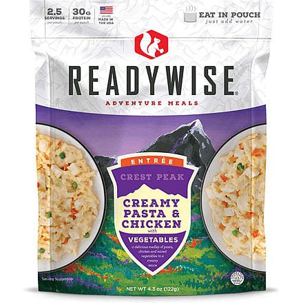 ReadyWise Crest Peak Creamy Pasta &amp; Chicken, Single Pouch, RW03-906