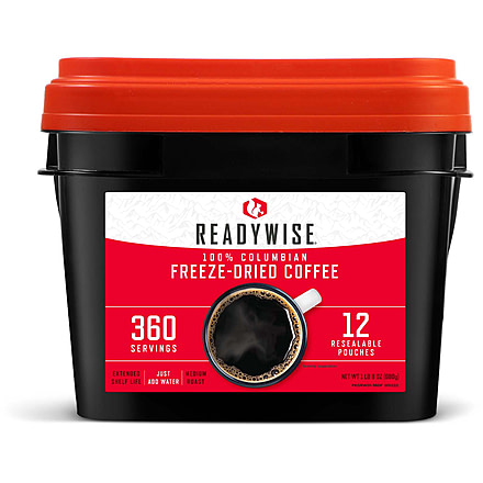 ReadyWise Freeze Dried Coffee Bucket, 360 Servings, RW01-360
