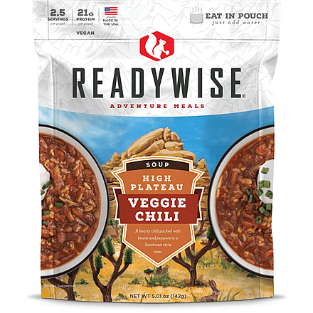ReadyWise High Plateau Veggie Chili Soup, Single Pouch, RW03-911