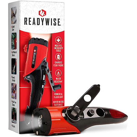 ReadyWise Multi Function Flashlight w/ Charger, Glass break, Seat belt cutter, Red, 2.5 x 3.75 x 9.25, 01-629GSG