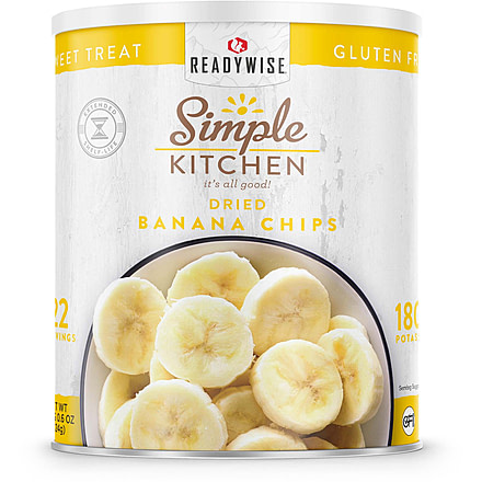 ReadyWise Simple Kitchen Bananas Chips - 22 Serving Can, White, RWSKCN03-002