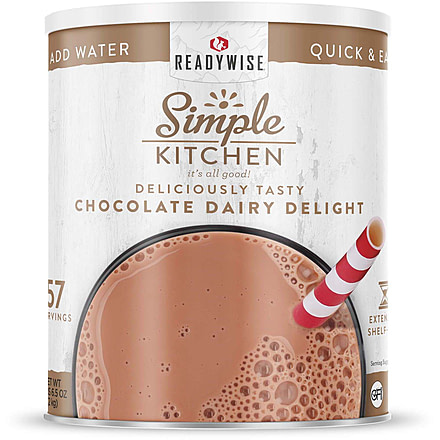 ReadyWise Simple Kitchen Chocolate Dairy Delight - 57 Serving Can, White, RWSKCN03-017