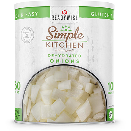 ReadyWise Simple Kitchen Dehydrated Chopped Onions - 250 Serving Can, White, RWSKCN03-010