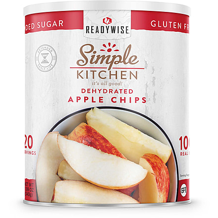 ReadyWise Simple Kitchen Dried Apple Chips - 20 Serving Can, White, RWSKCN03-005
