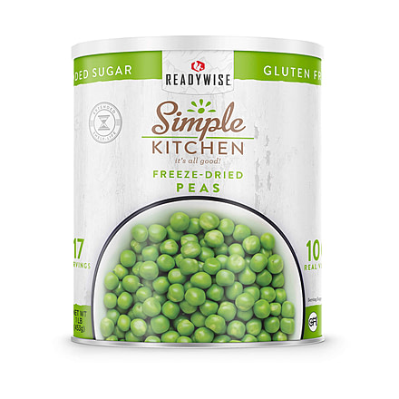 ReadyWise Simple Kitchen FD Peas - 3 CT Case, 17 Serving Cans, RWSKCN06-006