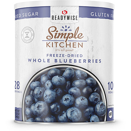 ReadyWise Simple Kitchen Freeze-Dried Whole Blueberries - 28 Serving Can, White, RWSKCN03-004