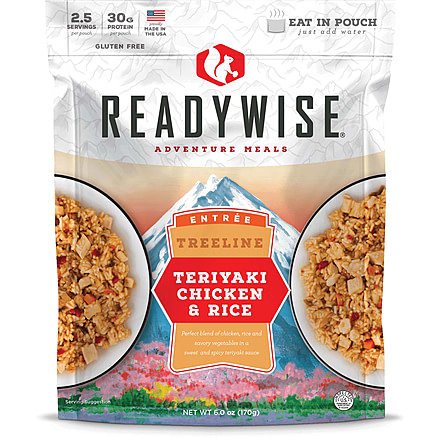 ReadyWise Treeline Teriyaki Chicken &amp; Rice, Single Pouch, RW03-903
