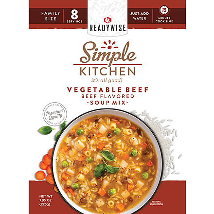 ReadyWise Vegetable Beef Flavored Soup Mix, 6 Pack, RWSK05-067