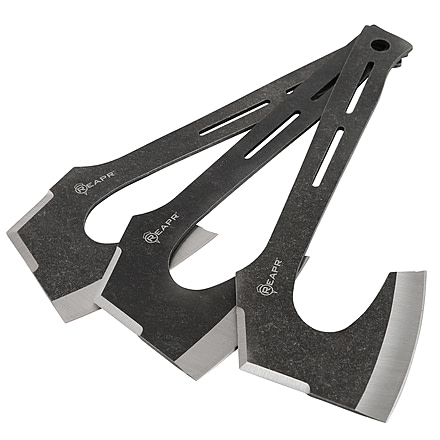 Reapr Chuk 3 Piece Throwing Axe Set, Stonewashed Stainless, 11023