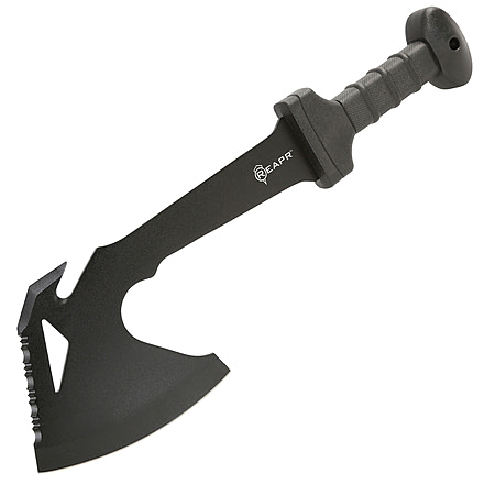 Reapr Meridius Battle Axe, 5-3?4in, 420 Stainless Steel, Serrated Top Edge w/ Ripper Blade, Black Oxide, 11020